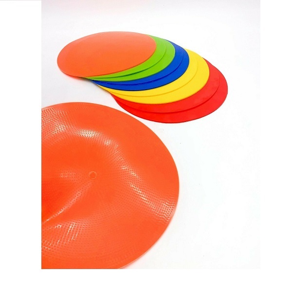 FLAT ROUND RUBBER TRAINING CONES SPOT MARKERS FOOTBALL PITCH FLOOR DISCS SPORTS